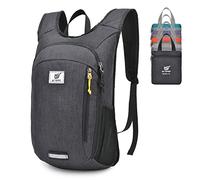 SKYSPER Small Daypack 10L Hiking Backpack Packable Lightweight Travel Compact Foldable Rucksack for Women Men(Black)