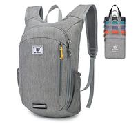 SKYSPER Small Daypack 20L Hiking Backpack Packable Lightweight Travel Compact Foldable Rucksack for Women Men(Grey)