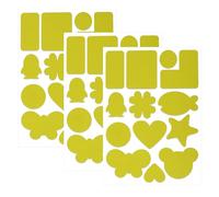 Skystuff 39 Pcs Down Jacket Patches Nylon Repair Tape, Self-Adhesive Repair Patch for Jacket Outerwear Tent Repair, Fix Holes in Clothing, Sleeping Bags, Fluorescent-Yellow