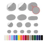 Skystuff 45 Pieces Down Jacket Patches Nylon Repair Tape Self-Adhesive Repair Patch for Jacket Tent Outerwear Repair, Round and Oval Shape