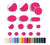Skystuff 45 Pieces Down Jacket Patches Nylon Repair Tape Self-Adhesive Repair Patch for Jacket Tent Outerwear Repair, Round and Oval Shape, Rose