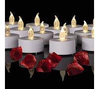 SKYTE® 10 FLAMELESS LED Candles Realistic and Bright Battery Operated Flickering Flameless Tea Light Led Candles, Batteries Included Yellow Light Christmas Halloween Decoration, Festivals, Weddings