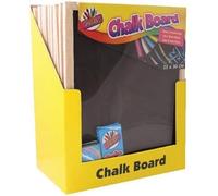 SKYTE® 10 Pack A4 Wooden Chalkboard Black Board Sponge Eraser Duster & Chalk Set Kids Child Dry Wipe Message Frame Drawing