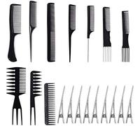 SKYTE® 10 Piece Professional Styling Comb Set Hairdressing Accessories Gadgets Set Hairdressing Tools with Portable Bag for Hair Stylists Barbers Salon Family
