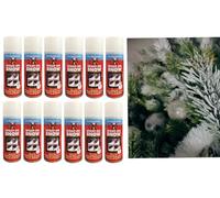 SKYTE® 12 Cans Snow Spray Artificial Snow Spray for Christmas Trees, Windows, Wreaths, Glasses, Parties 200ml Cans Unleash Winter Magic In Any Season Xmas Window Flake Decoration Plant Stencils