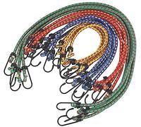 SKYTE® 12 Heavy Duty Bungee Cords Shock Cord Ties - Tarpaulin Elastic BUNGY Cords - Tent/Tarp Fixings