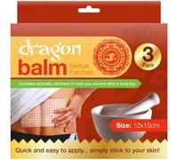 SKYTE® 15-Pack Dragon Balm Herbal Patches - Self-Adhesive Heat Patches for Comforting Back, Neck, Shoulders, Muscles, and Knees. Each Pack Contains 3 Pieces of 12 x 15cm
