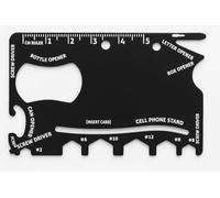 SKYTE® 18 in 1 Stainless Steel Wallet Hero Tool Multi Credit Card Stainless Steel - Inspiring Camping Accessories, Can Opener & Card - Gadgets Wrench Screwdriver Phone Slot