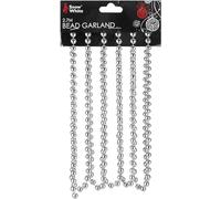 SKYTE® 2.7 m Bead Garland, Pearl Bead Garland Christmas Tree Decoration for Indoor Home Decoration - Silver