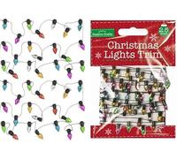 SKYTE® 2 Pack Christmas Lights Trim - Tiny Fairy Faux Xmas Lights Garland Craft Trim Elf Prop - Multi-Colour - 2M Long