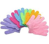 SKYTE® 2 Pairs Exfoliating Gloves Bath Gloves for Body Scrub Exfoliator Assorted Colour