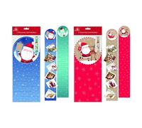 SKYTE® 2 x Christmas Card Holder Cute & Traditional Design Santa Claus Festive Design Ideal For Xmas Gift Hanging Wall- Red and Blue- XC0028