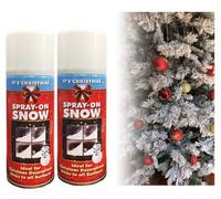 SKYTE® 2 x Christmas Snow Spray Cans Artificial Decoration For Real Snow Effect Tree Party Festive Xmas Window Flake Decoration Plant Stencils 200ml