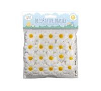 SKYTE 20 Pack Easter Fabric Decorative Daisies Spring - Easter Bonnet Craft Decoration Easter Egg Gift Hamper Baskets Flowers Arts & Crafts (White), 19.5cm x 17cm x 2cm
