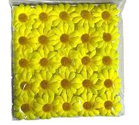 SKYTE 20 Pack Easter Fabric Decorative Daisies Spring - Easter Bonnet Craft Decoration Easter Egg Gift Hamper Baskets Flowers Arts & Crafts (Yellow), 19.5cm x 17cm x 2cm