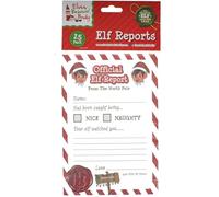 SKYTE® 25 Pack Christmas Elf Corner Reports cards - elf reports for children at Christmas, christmas elves naught or nice report, welcome arrival accessories for the elf