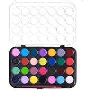 SKYTE® 28 Watercolour Paint Set With Paint Brush Kids Adult Arts & Craft Beginner Set Professional Assorted Colours Non Toxic Portable School Palette