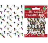SKYTE® 2M Christmas Lights Trim - Tiny Fairy Faux Xmas Lights Garland Craft Trim Elf Prop - Multi-Colour - one Size