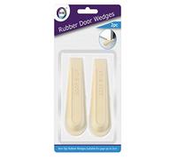 SKYTE® 2pc Rubber Door Wedges Anti Slip Door Holder, Cream
