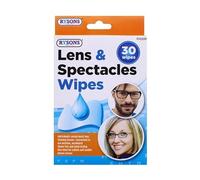 SKYTE 30 Lens & Spectacles Wipes Cleaner for Glasses, Cameras & Binoculars, Individually Packed Single Use Disposable Cloths in Sachets, for Handy and Portable Spectacle Cleaning On The Go, White