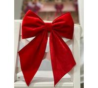 SKYTE® 30cm x 32cm Christmas Velvet Bow, Large Door Bows Christmas Tree, Wreath Bow Festival Wrapping for Christmas Tree Fireplace Home Front Door Decorations (Red)