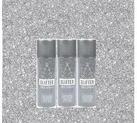 SKYTE® 3X Christmas Glitter Gold Tree Spray Sparkling Effect Aerosol Xmas Decoration Creative Crafts 175ml Party Festive Window Flake Plant Stencils Décor Project Home Office School