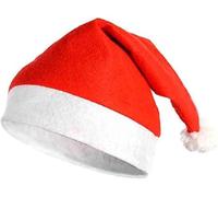 SKYTE 3x Christmas Santa Hat with White Bobble Adult and Child Size Red Santa Claus Hat Xmas Party Novelty Gift Father Christmas Fancy Dress Costume Accessory