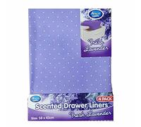 SKYTE 4 Pack Luxury Scented Drawer Liners Sheet Fragrance of Fresh Linen for Home's Drawers, Wardrobes Cupboard 58cm x 43cm (Lavender) (5010)