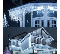 SKYTE® 480 Icicle Christmas LED Lights Powered with 8 Mode Connectable Waterproof Xmas Icicle Light Outside Christmas Decoration for Indoor and Outdoor