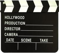 SKYTE® 5-Pack Movie Film Clapper Boards - Wooden Hollywood Clapboard Accessory in Black & White (20x18cm)