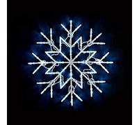 SKYTE® 50 LED Snowflake Light Christmas Window Home Festive Decoration, 40cm Cable Battery Operated Indoor Use Light Up (Bright White)