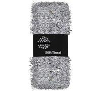 SKYTE® 50FT Luxury Metallic Tinsel Garland Very Long Christmas Tinsel Shiny Christmas Party Indoor and Outdoor Decorations Tree (Silver)