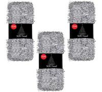 SKYTE® 50ft Tinsel Garland For Christmas Tree Decorations Xmas Thick Metallic Sparkly Foil Long Wide Stairs Crafts (Silver)