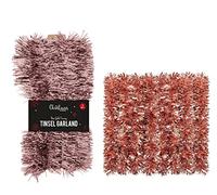 SKYTE® 5M Luxury Tinsel Garland Very Long Christmas Tinsel Shiny Christmas Party Indoor and Outdoor Decorations (Rose Gold)