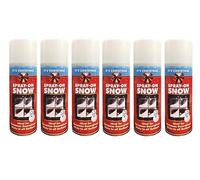 SKYTE® 6 Cans Snow Spray Artificial Snow Spray for Christmas Trees, Windows, Wreaths, Glasses, Parties 200ml Cans Unleash Winter Magic In Any Season Xmas Window Flake Decoration Plant Stencils