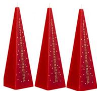 SKYTE® 6 x 21cm Advent Pyramid Candle Christmas Countdown Dinner Candles (Red)