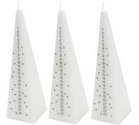 SKYTE® 6 x 21cm Advent Pyramid Candle Christmas Countdown Dinner Candles (White)