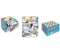 SKYTE® 60 Christmas Self Adhesive Gift Labels, Xmas Stickers Name Tags, 6 Designs, Jumbo Size