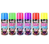 SKYTE® 6X Silly String Party Spray Birthday Wedding Celebration Crazy Streamer Can Stag Hen Party Crazy Colourful Decoration Special 210ml, Multicolour