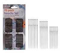SKYTE® 70x Assorted Needles Set Sewing Machine Universal Needles for Home Sewing Machine Arts & Craft Clothes Small & Large Eyes