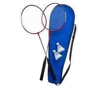 SKYTE Badminton Set - 2 Player Carbon Fiber Badminton Racquets with 2 Shuttlecocks and 1 Carrying Bag - Badminton Backyard Games for Outdoor, Garden, Beach, Family Fun