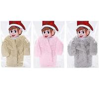 SKYTE® Christmas Elves Behaving Badly Elf Fur Coat, Deluxe Faux Fur Elf Dressing Outfit Gowns Christmas Figure Accessories, Colour Chosen At Random