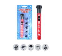 SKYTE® Christmas Projector Torch with 5 Image Covers for Kids, Christmas Tree, Santa Claus, Bells, Mistletoe, Snowman Image Projection Toy Perfect for Stocking Fillers