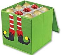 SKYTE® Christmas Storage Bags & Boxes Decoration Wreath Wrapping Paper Lights Storage Xmas Tree Christmas Accessories Tearproof (Elf Storage Box)