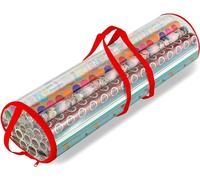 SKYTE® Christmas Storage Bags & Boxes Decoration Wreath Wrapping Paper Lights Storage Xmas Tree Christmas Accessories Tearproof (Clear Paper Storage Bag)
