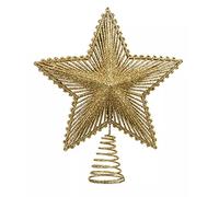 SKYTE® Christmas Tree Topper Star | 20 cm - Size | Glittered Star | Metal Glitter Star Tree top | Xmas Party Decoration Ornaments | For Christmas Tree Decorations (Gold)