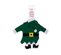SKYTE® Christmas Wine Bottle Covers, Knitted Christmas Bottle Covers with Hats Dress Up Adorable Santa Claus Snowman and Reindeer Design for Ugly Christmas Sweater Party Decorations (Green)