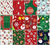 SKYTE® Christmas Wrapping sheet Paper, Gift Wrap - Assorted Designs - 70x50cm Large Sheets (8)