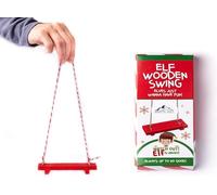 SKYTE® Elf Wooden Swing With PDQ - Christmas Festive Tree Holiday Decoration - Decorative Xmas Hanging Ornament Accessory Fit for Elf Shelf Swing Seat