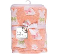 SKYTE® Glow in The Dark Blanket Rabbit design, 70 X 90cm Soft Flannel Fleece Blanket, All Season Blanket for Kids, Soft Warm Fleece Material Bed Throw for Boys Girls (Pink) - FS952